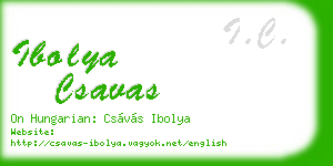ibolya csavas business card