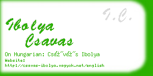 ibolya csavas business card